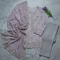 Layla Lilac Floral Printed Lawn Suit