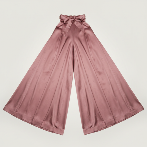 Dusty Rose Silk Palazzo Pants