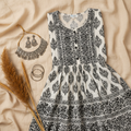 Zoya White Black Block Print Kurti